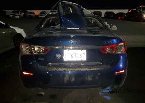 2016 Infiniti Q50 Red Sport 400 from USA, damaged, VIN JN1FV7AR2GM451566